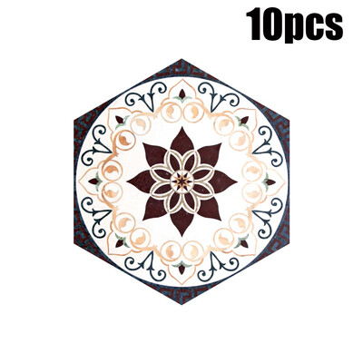 

Toponeto 10Pcs Self Adhesive Tile Floor Wall Decal Sticker DIY Kitchen Bathroom Decor
