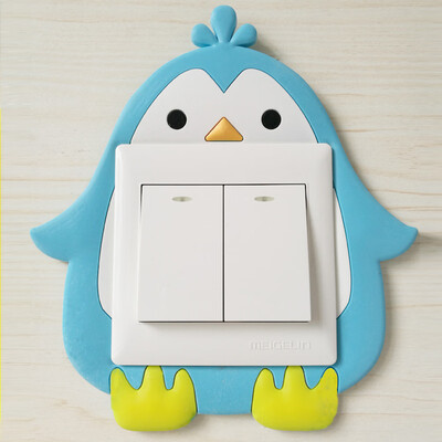 

Cute Cartoon 3D Animal Fluorescent Wall Silicone On-off Switch Stickers Kids