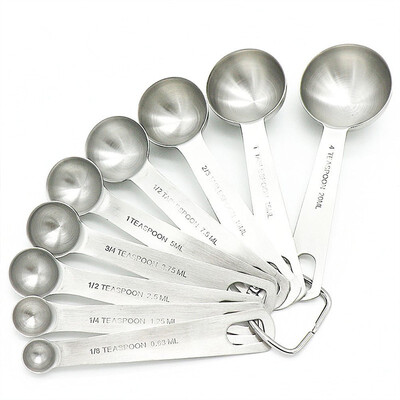 

An 11-piece stainless steel measuring cup&spoon