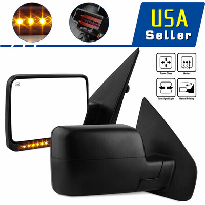 

Rear View Mirrors for 2004-2006 Ford F150 F-150 Power Heated LED Turn Signal