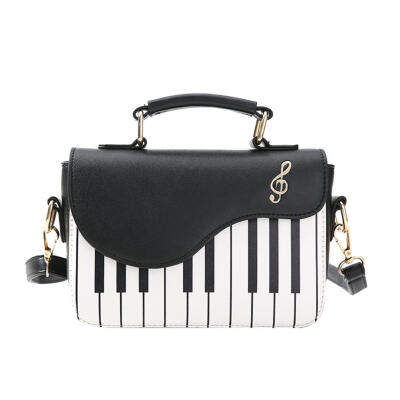 

Piano Pattern Leather Handbag Women Flap Crossbody Messenger Shoulder Bag