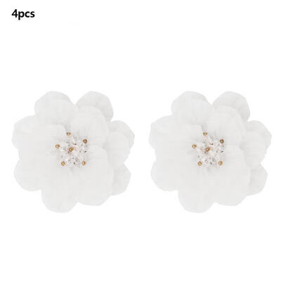 

Greensen 4pcs 4-Layer Camellia Flower Patch Handmade Sewing Sticker DIY Shoes Bags Clothing Accessories