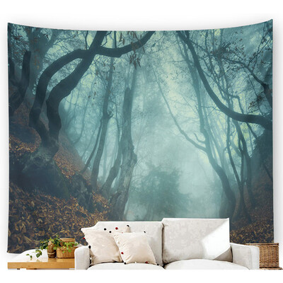 

Gobestart Misty Forest Tapestry Wall Hanging Nature Landscape Tapestry Sunshine Through Tree Tapestries For Bedroom Living Room
