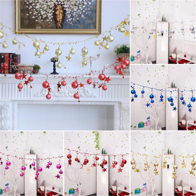 

〖Follure〗5Pcs 2M Christmas Ball Bell String for Christmas DIY Christmas Party Decoration Suppl