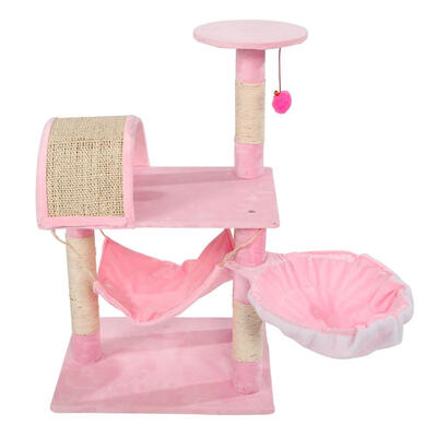 

M46 32" Stable Cute Sisal Cat Climb Holder Cat Tower Lamb Pink