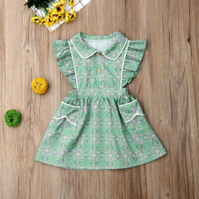 

Toddler Infant Baby Girls Dress Sleeveless Flower Ruffle Tutu Dresses Sundress