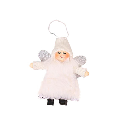 

Siaonvr Christmas Decoration Christmas Plush Angel Creative Cartoon Wings Pendant