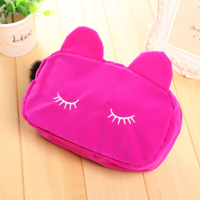 

Lovely Cartoon Cat Bag Cosmetic Purse Storage Pencil Case Pen Girls Kids UK