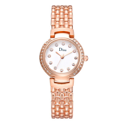 

DISU brand watch wish new epoxy alloy wrist watch with diamond fashion ladies bracelet watch