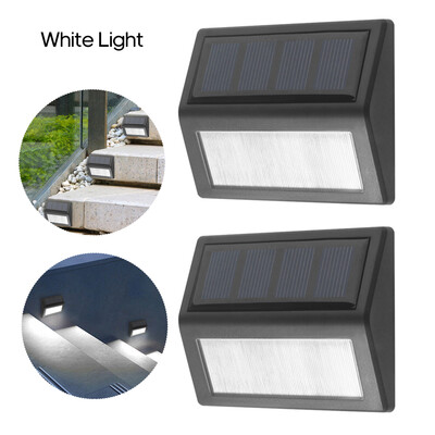 

2Pcs 6LED Solar Stair Lamp Wall Light IP65 Water-resistant Outdoor Landscape Lighting for Path Garden Courtyard