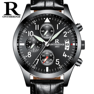 

Men Watch Masculino Genuine Leather Strap Wristwatch Para Hombre Lovers Waterproof Fashion Watch