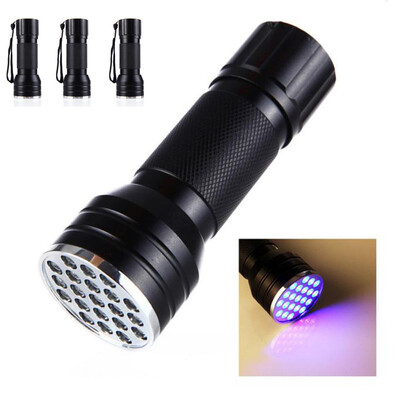 

Saidsome 3PC 21 LED 395 nM UV Ultra Violet Blacklight Flashlight For CSI Inspection Light flashlight lamp