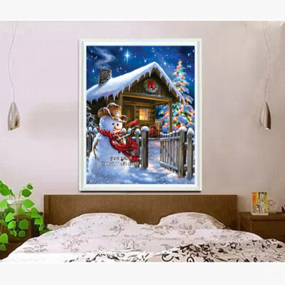 

〖Follure〗5D Diamond Painting Christmas Snowman Embroidery DIY Cross Stitch Home Decor