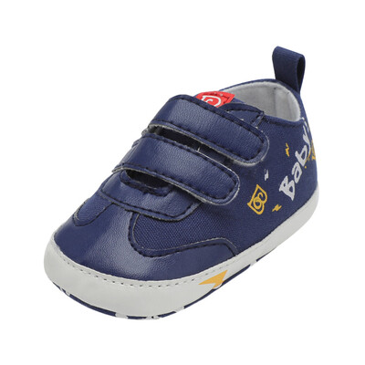 

Toddler Infant Baby Letter Leather Crib Shoes Soft Sole Anti-slip Single Shoes