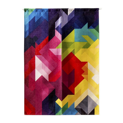 

Colorful Geometric Cotton Linen Curtain Door Curtains For Home Living Room Door Hotel Cafe Interior Decoration Solid Curtain