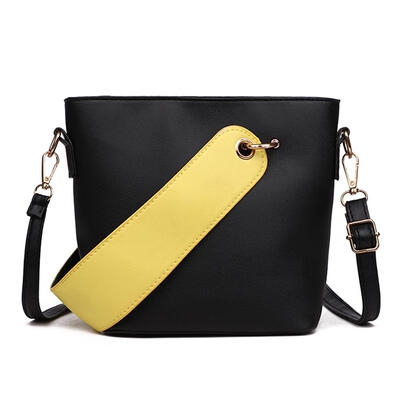 

PU Leather Women Bucket Bags Strap Zipper Women Handbags Lady Shoulder Bags