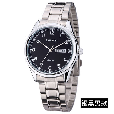 

Pengzhi steel belt calendar digital small dial elderly watch lady quartz watch middle&old age watch male is not mechanical