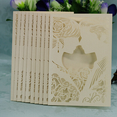 

〖Follure〗20PC Delicate Carved Romantic Wedding Party Invitation Card Envelope