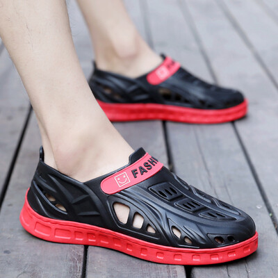 

Mens Sandals Summer Slip-proof Soft Bottom Hole Shoes Fashion Big Size Beach Shoes Batou Sandals Mens Fashion Outwear