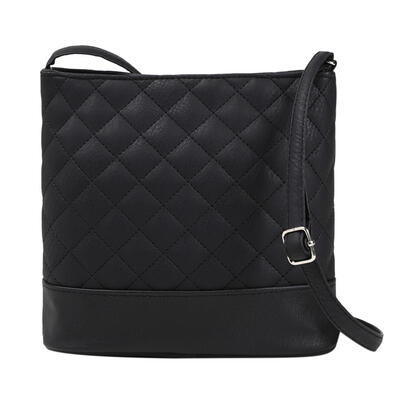 

Vintage Solid Color Shoulder Handbags Women Lattice Leather Messenger Bags