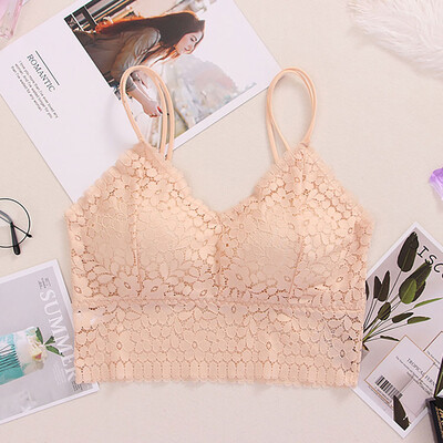 

〖Follure〗Women Sexy Bra Solid Vest Lace Seamless Breathable Push Up Top Underwear