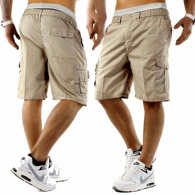 

New Mens Shorts Cotton Casual Summer Half Pant Stretch Slim Fit Short