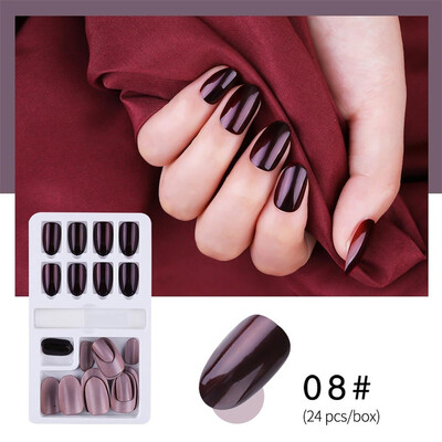 

Toponeto Finished Nail Patches 24Pcs Boxed Removable Repeated Use Of fake Nail Patches