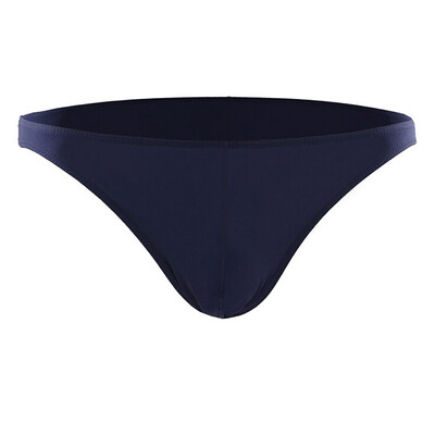 

Men Seamless Underwear Thin Sexy Low Waist U Convex Triangle Thong Boxer Briefs