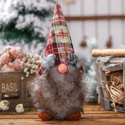 

Tailored Handmade Santa Cloth Doll Birthday Present For Home Christmas Holiday Decoration