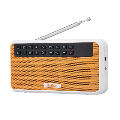 

Rolton E500 Wireless Bluetooth Speaker 6W HiFi Stereo Music Player Portable Digital FM Radio w Flashlight LED Display Mic Support