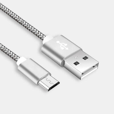 

Premium Durable Nylon Braided USB To Micro USB Fast Charging Data Cable For Android Phones -1m