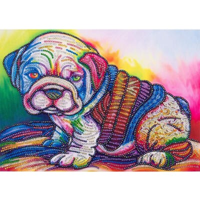 

5D DIY Special Shaped Diamond Painting Colored Dog Cross Stitch Embroidery