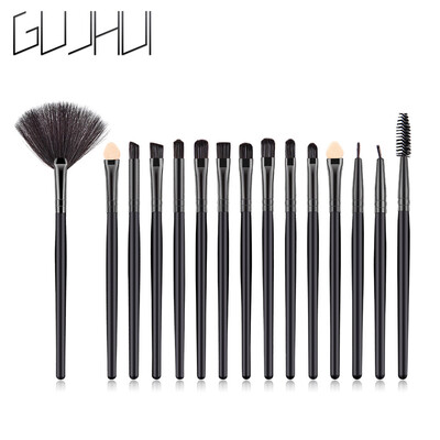 

〖Follure〗15 Pcs Wood Makeup Brush EyeShadow Brush Cosmetics Blending Brush Tool