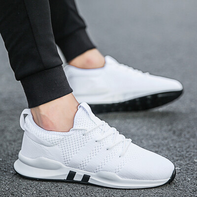 

summer mesh shoes mens air-permeable sports shoes Korean style 100 students casual shoes black flying soft bottom running shoe