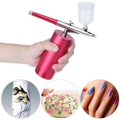 

Greensen Portable USB Dual Action Airbrush Painting Spray Gun Compressor Kit for DIY Craft Nail Art