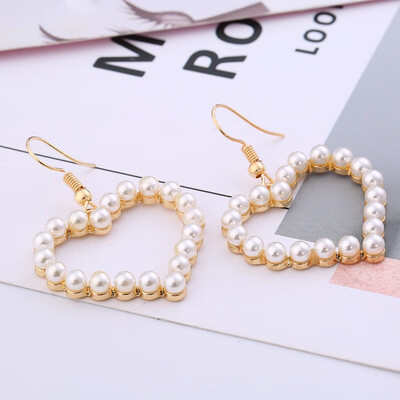 

New Brand Design Gold Color Wild Simulated Pearl Earrings For Women Personality Geometric Female Elegant Earring Accessories