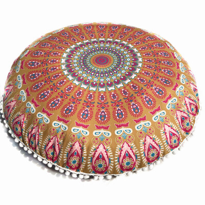 

Siaonvr Large Mandala Floor Pillows Round Bohemian Meditation Cushion Cover Ottoman Pouf