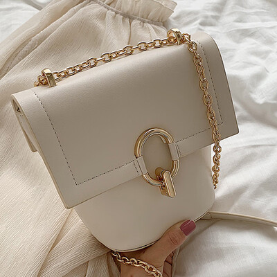 

French small crowdsourcing chain woman 2019 summer new Chaohan version of 100 lap oblique bag fashion bucket bag