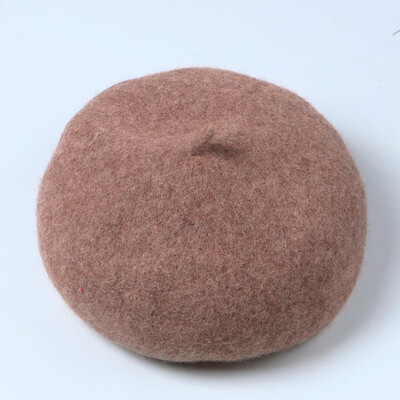

New beret women autumn&winter Korean version of the Japanese soft sister British painter hat woman sweet cute bud hat set