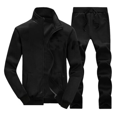 

Toponeto Mens Autumn Winter Solid Sweatshirt Tops Pants Sets Sports Suit Tracksuit