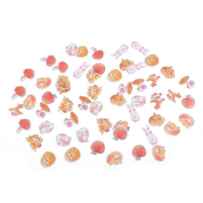 

70pcs Hand Painted Watercolor Cartoon Stickers DIY Self-Adhesive Decals