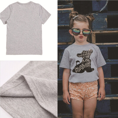 

Children Kids Boys Girl Baby Cartoon Animal Lion Short Sleeve Tshirt Tops Tee