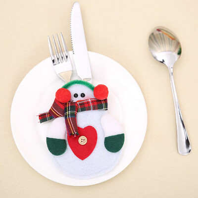 

Cute Christmas Santa Holder Dinner Table Decor Cutlery Silverware Bag Pockets