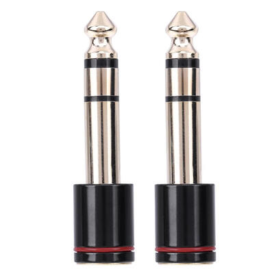 

2pcs Gold Plated 635mm65mm Male Plug to 35mm Female Audio Connectors