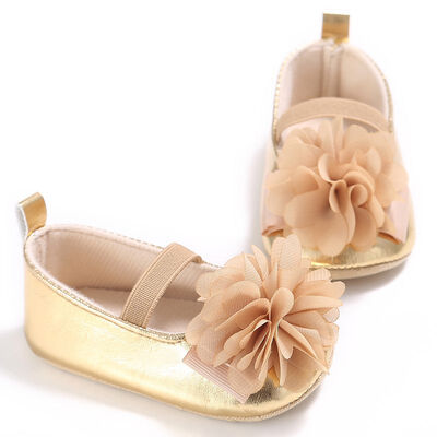 

Autumn Baby Sweeet Kids Girls Anti-skid PU Princess Flower Children Shallow First Walkers Shoes