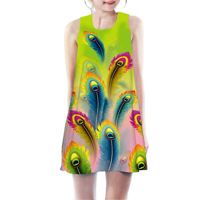 

Teen Toddler Kid Girl Sleeveless 3D Cartoon Print Cartoon Dresses Casual Clothes