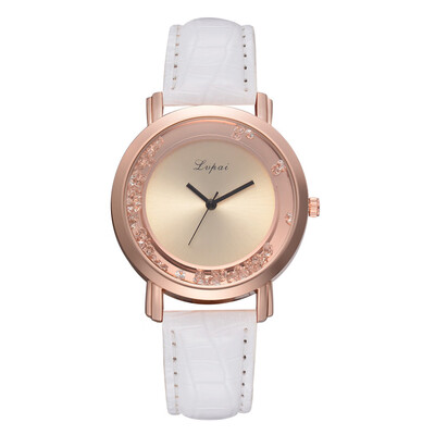 

High Quality Womens Watches Unique Beads Disc Ladies Quartz Wristwatch Fashion Leather Strap Clock Minimalism Zegarek Damski