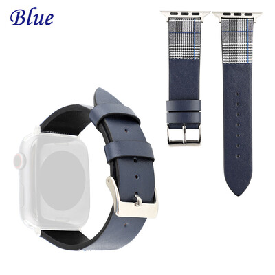 

〖Follure〗Houndstooth Leather Replacement Watch Band Strap For Apple Watch 4321 4244mm