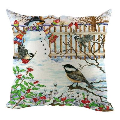 

Siaonvr Christmas Pillow Cover Pillowcases Decorative Sofa Cushion Cover Home Decoration