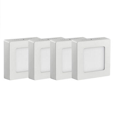 

4pcs 6W LED Surface Mounted Ceiling Lights Square Panel Lamp Home Lighting